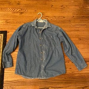 Mens size medium Flintstones denim shirt